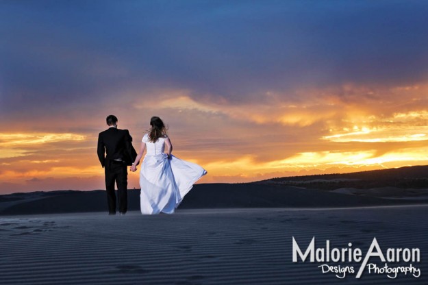 MalorieAaron, St. Anthony, Sand Dunes, sand, dunes, bridals, wedding, portraits, photography, sunset, beautiful, sky