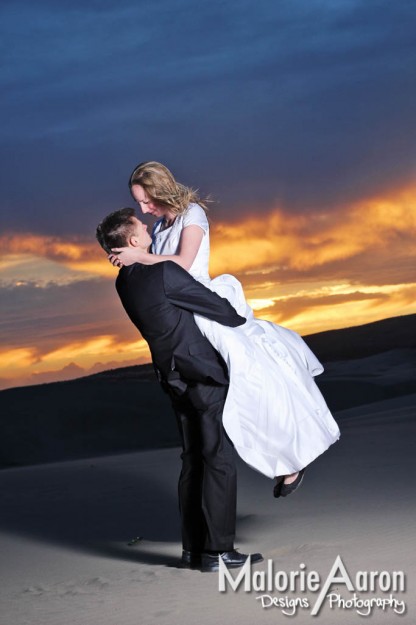MalorieAaron, St. Anthony, Sand Dunes, sand, dunes, bridals, wedding, portraits, photography, sunset, beautiful, sky