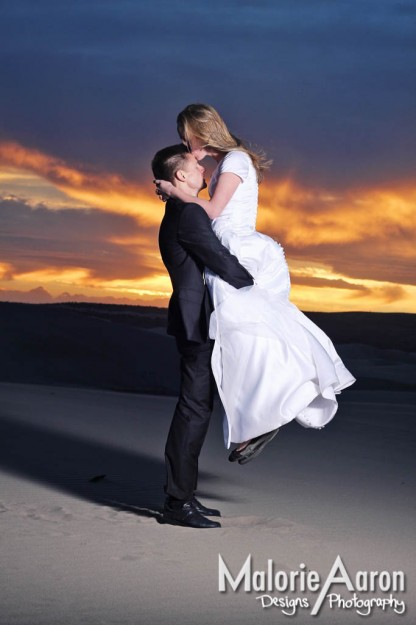 MalorieAaron, St. Anthony, Sand Dunes, sand, dunes, bridals, wedding, portraits, photography, sunset, beautiful, sky