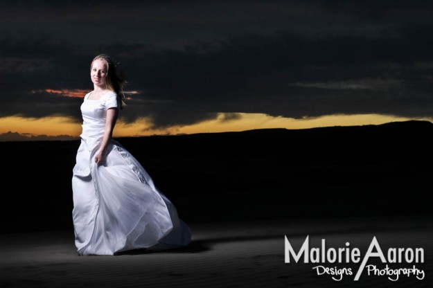 Malorie Aaron, sunset, bridals, rexburg, ST. Anthony, sand dunes, wedding, dress, beautiful