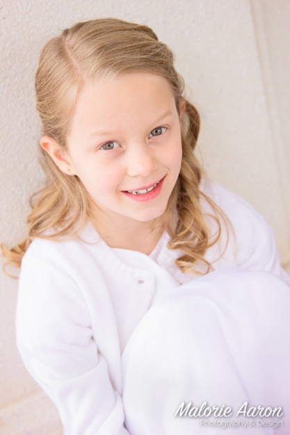 MalorieAaron, photography, winter, baptism portraits, LDS, temple, 8-year-old, girl