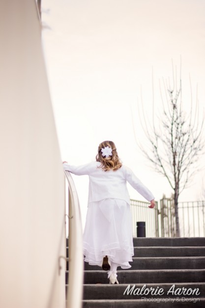 MalorieAaron, photography, winter, baptism, portraits, LDS, temple, 8-year-old, girl